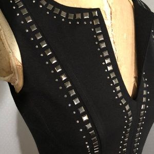 Little Black Dress with Stud Trim